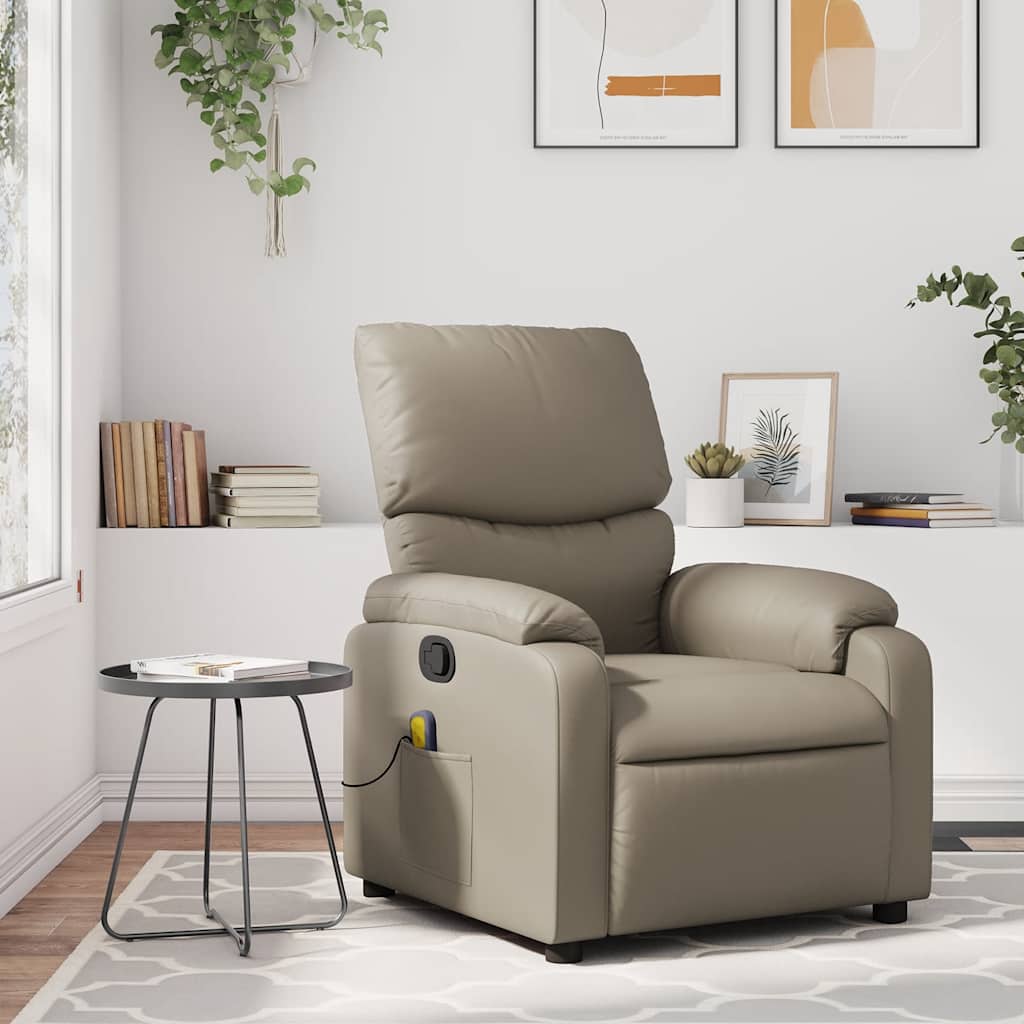 Massagesessel Cappuccino-Braun Kunstleder