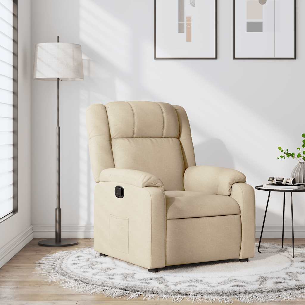 Relaxsessel Creme Stoff