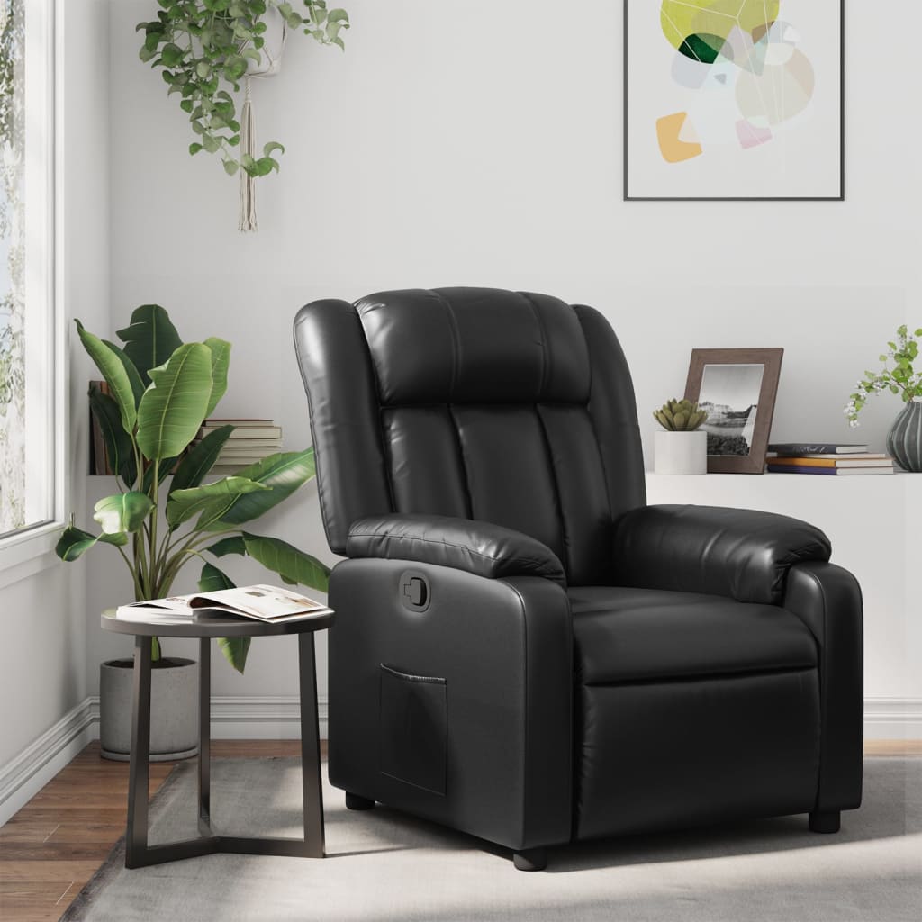 Relaxsessel Schwarz Kunstleder
