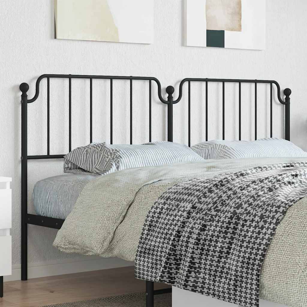 Ersatz-Kopfteil Metall Schwarz 180 cm