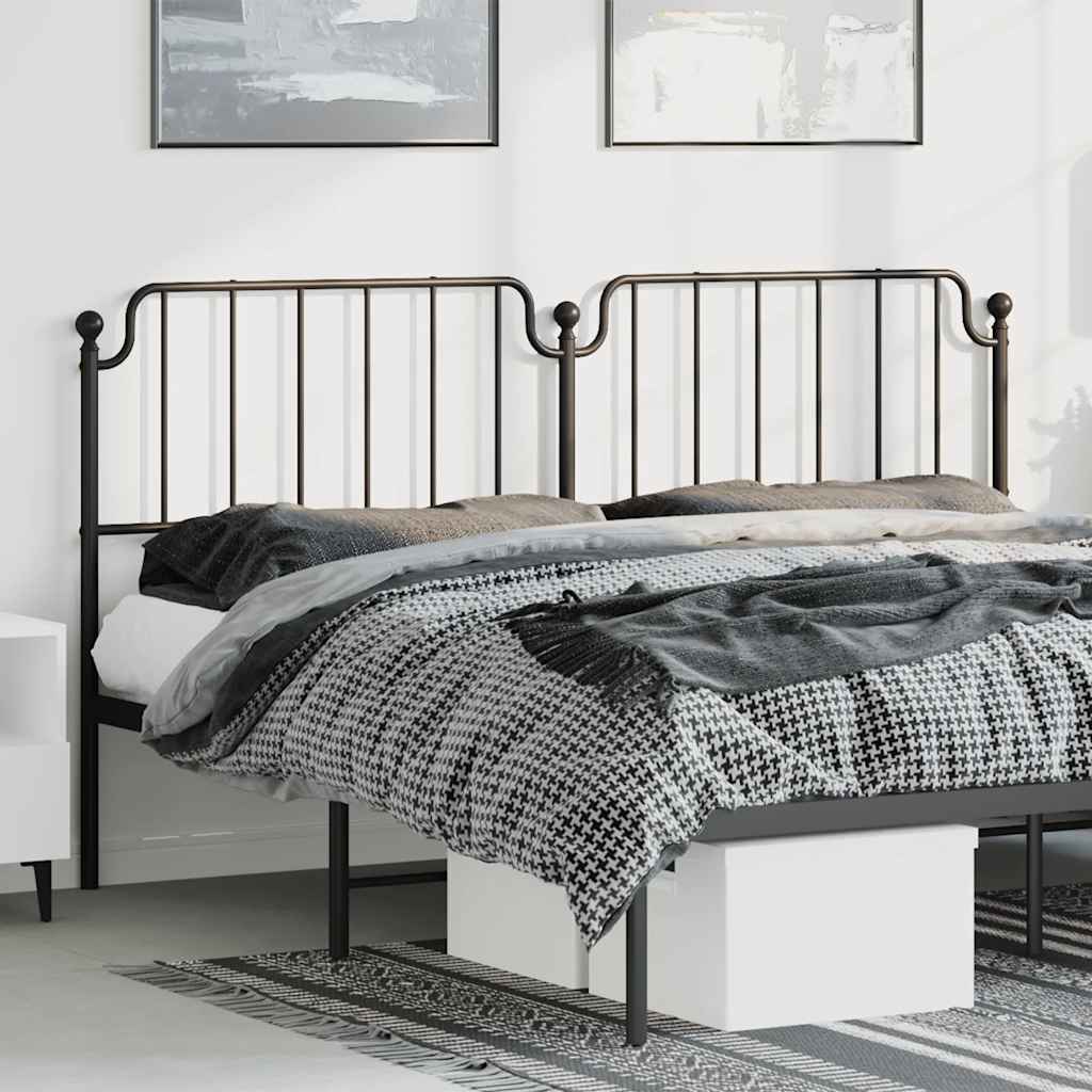 Ersatz-Kopfteil Metall Schwarz 193 cm