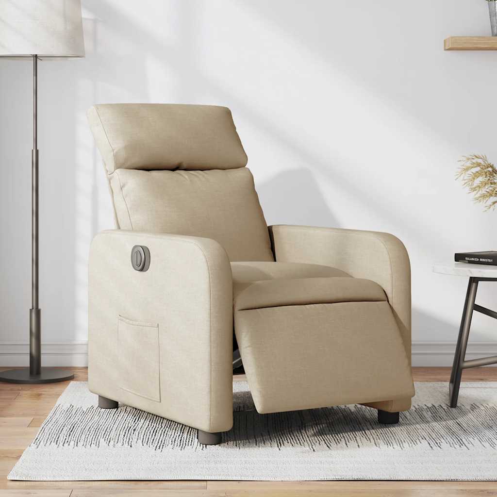 Relaxsessel Elektrisch Creme Stoff