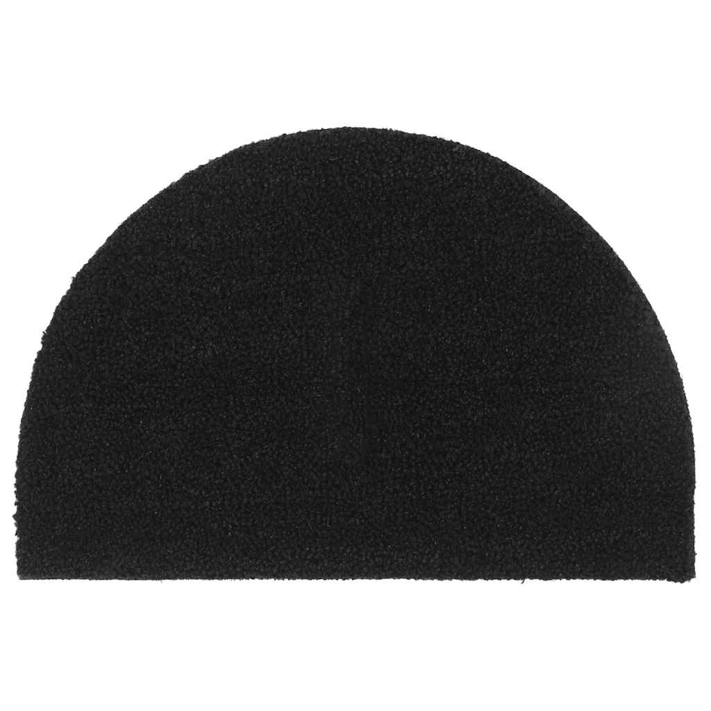 Fußmatte Schwarz Halbrund 40x60 cm Kokosfaser Getuftet