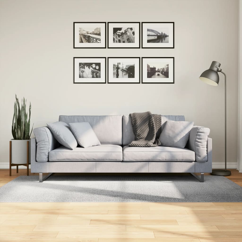 Teppich IZA Kurzflor Skandinavischer Look Grau 100x200 cm