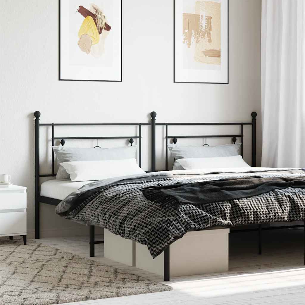 Ersatz-Kopfteil Metall Schwarz 193 cm