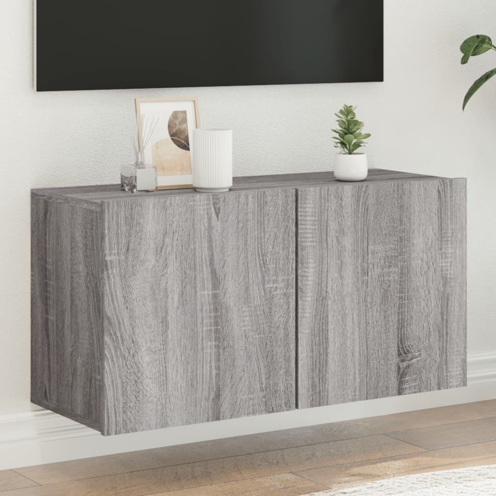 TV-Wandschrank Grau Sonoma 80x30x41 cm