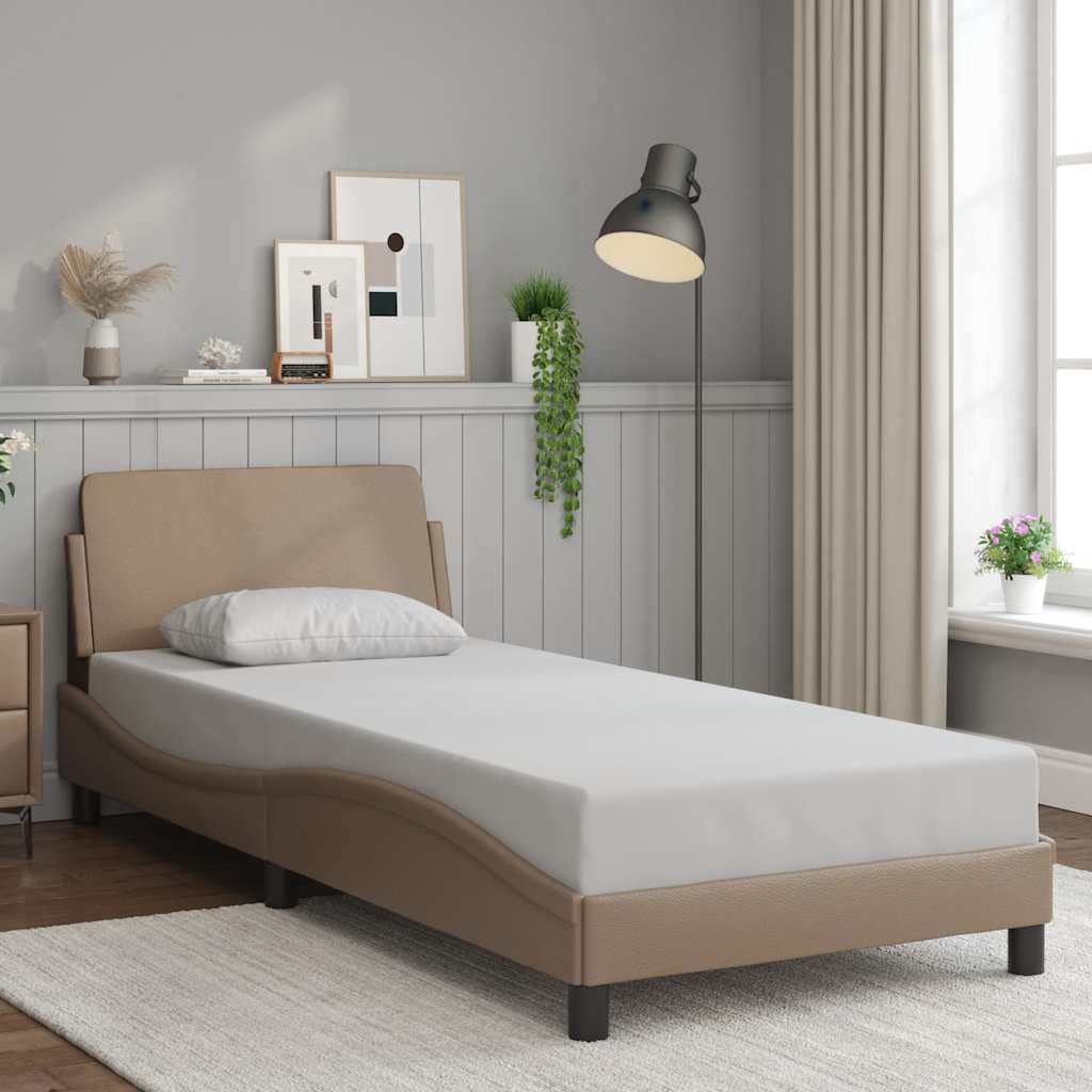 Bettgestell "Dover" Cappuccino-Braun 90x200 cm Kunstleder
