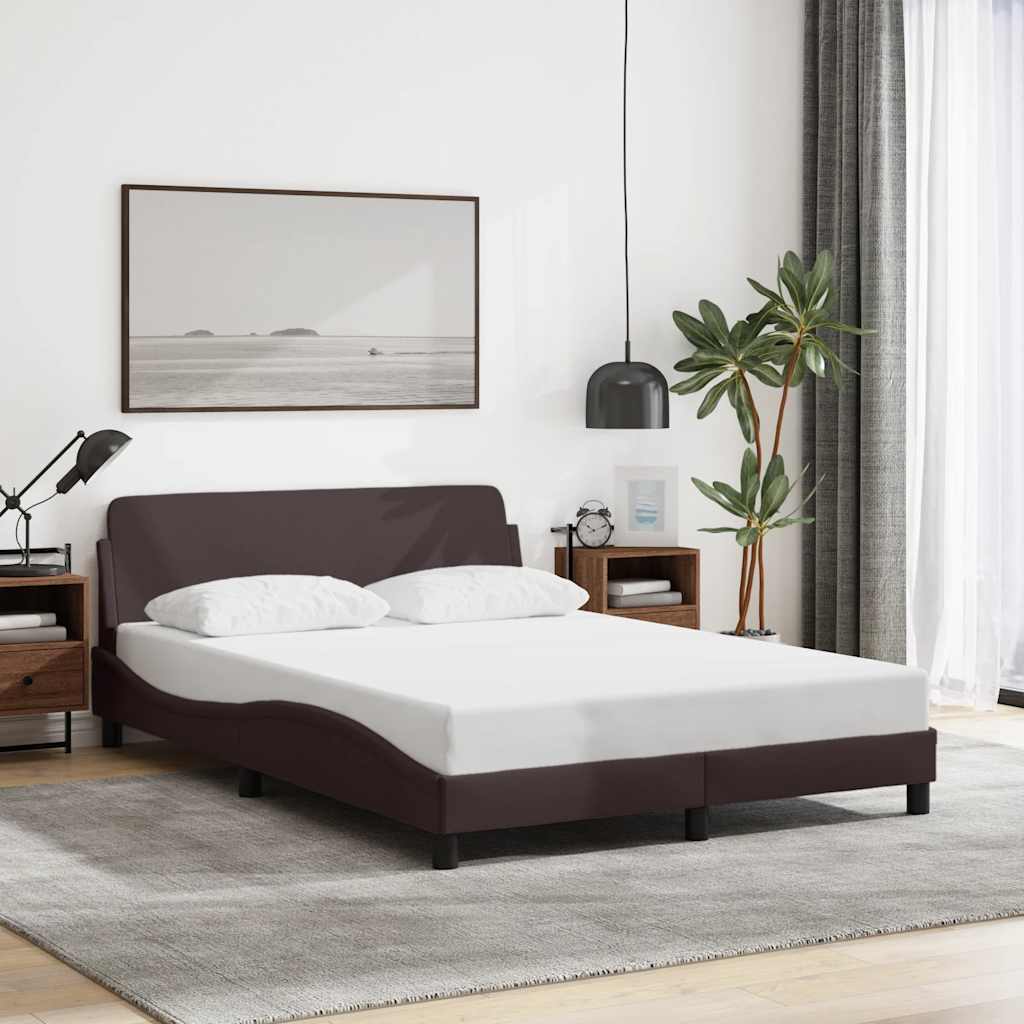 Bettgestell "Dover" Dunkelbraun 120x200 cm Stoff