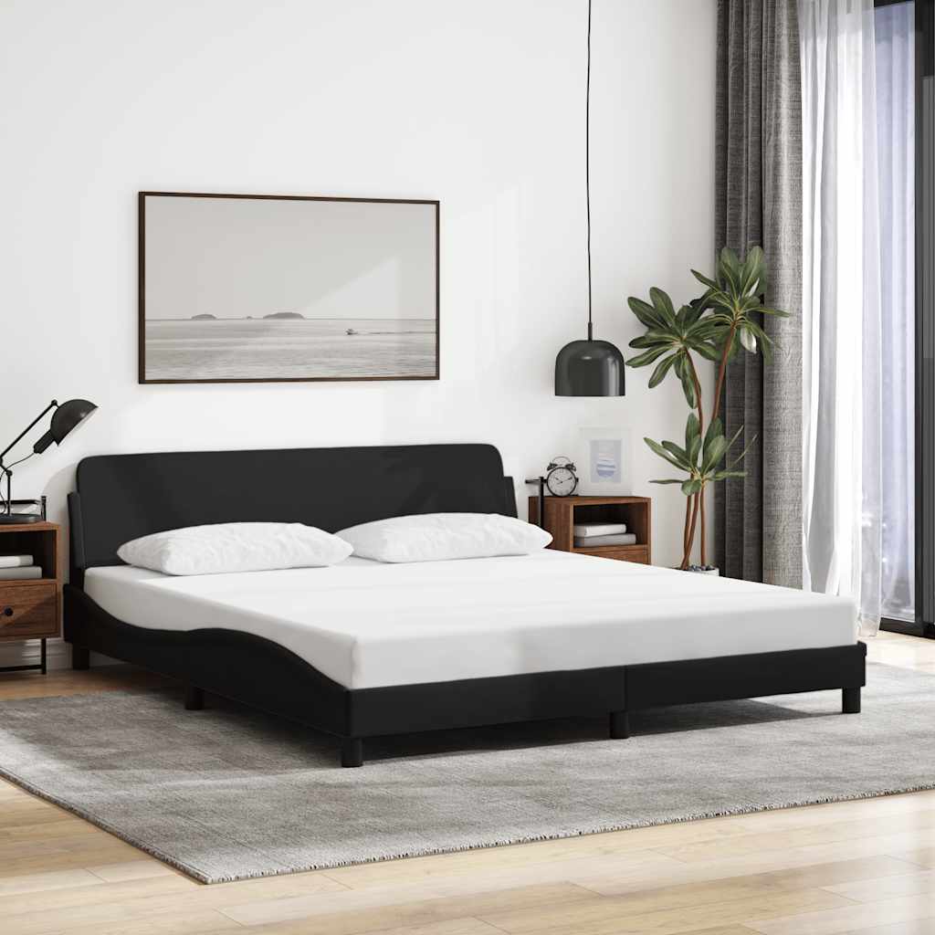Bettgestell Dover Schwarz 180x200 cm Stoff