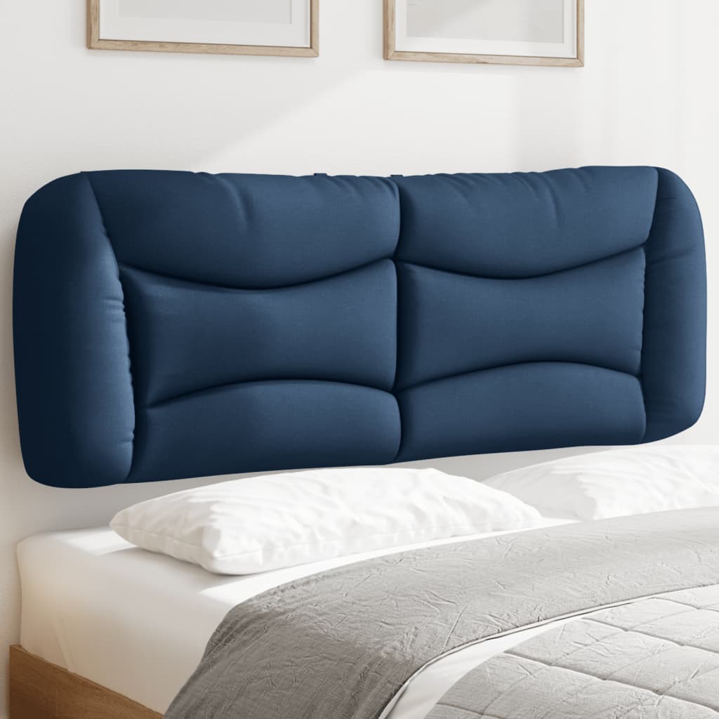 Kopfteil-Kissen "Hvar" Blau 120 cm Stoff