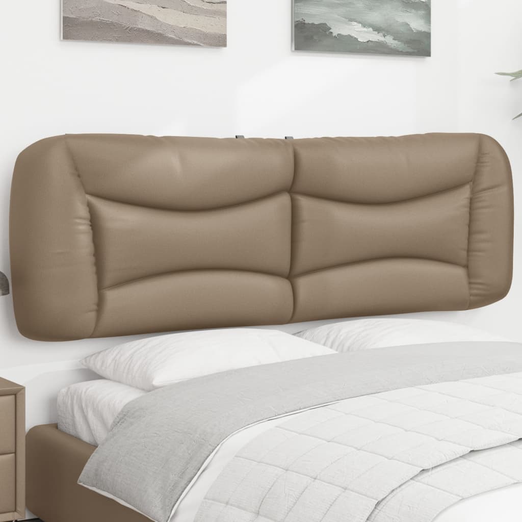 Kopfteil-Kissen "Hvar" Cappuccino-Braun 160 cm Kunstleder