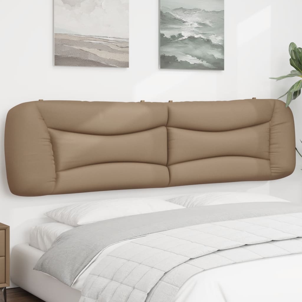 Kopfteil-Kissen "Hvar" Cappuccino-Braun 200 cm Kunstleder