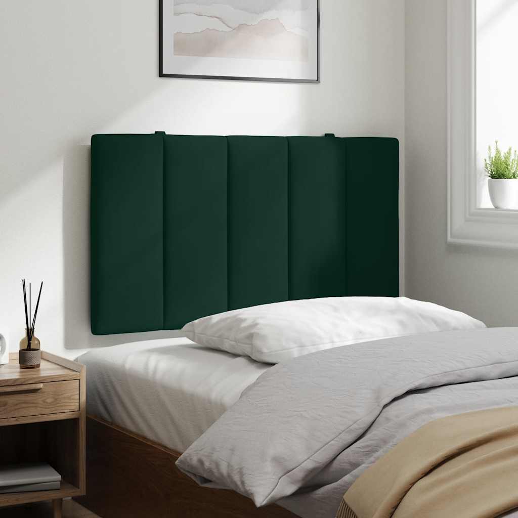Kopfteil-Kissen "Hanko" Dunkelgrün 80 cm Samt