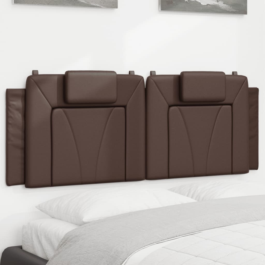 Kopfteil-Kissen "Viana" Braun 140 cm Kunstleder