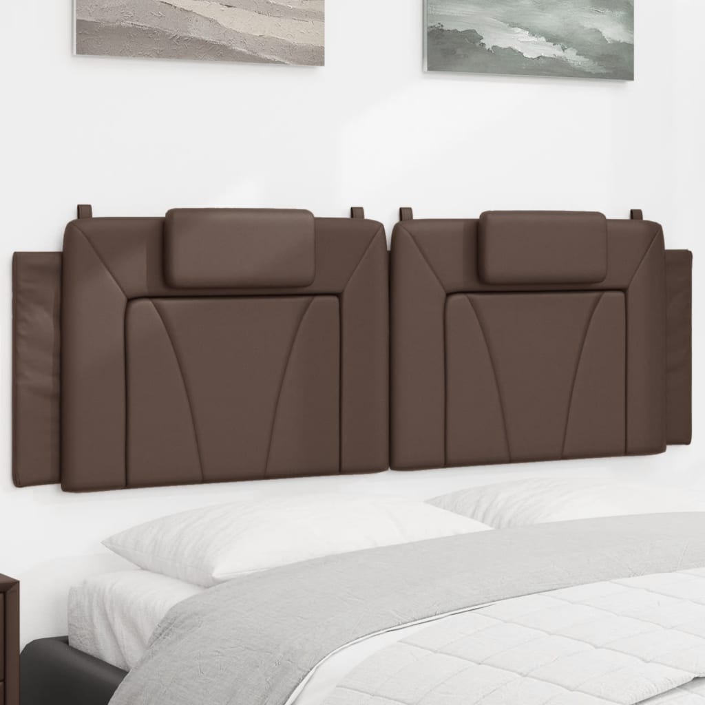 Kopfteil-Kissen "Viana" Braun 160 cm Kunstleder