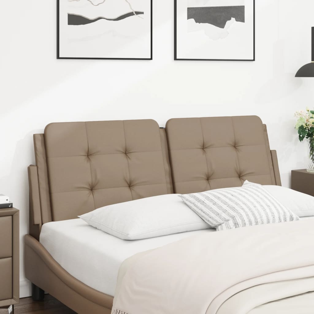 Kopfteil-Kissen "Zadar" Cappuccino-Braun 120 cm Kunstleder