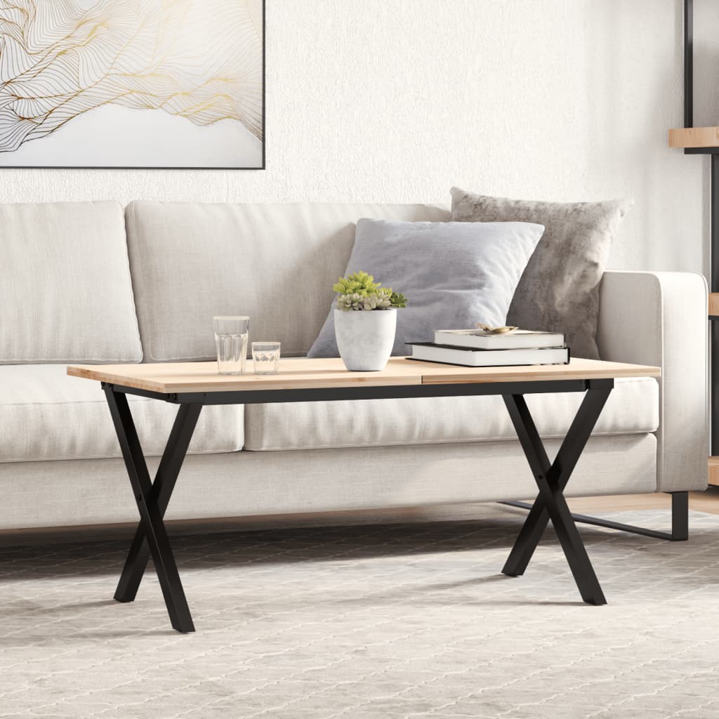 Couchtisch-Gestell in X-Form 70x30x43 cm Stahl