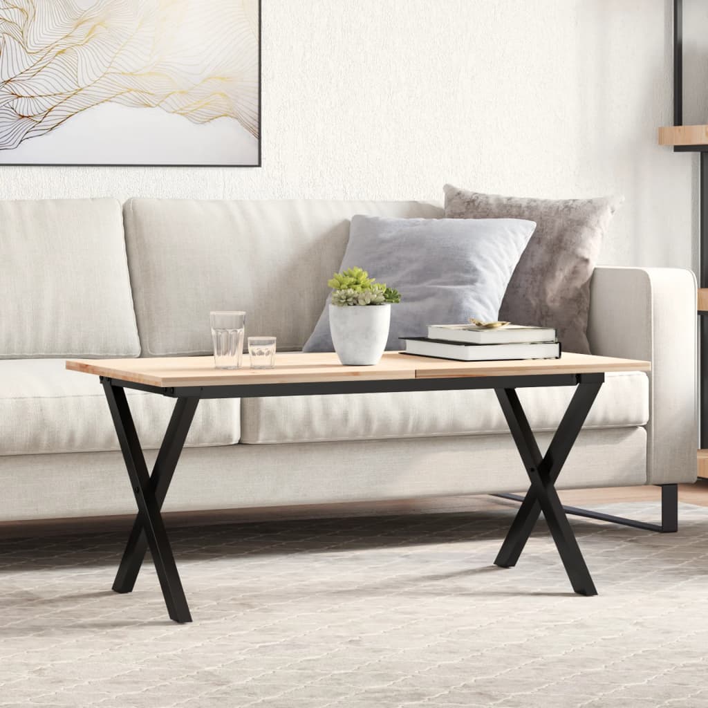 Couchtisch-Gestell in X-Form 80x40x43 cm Stahl