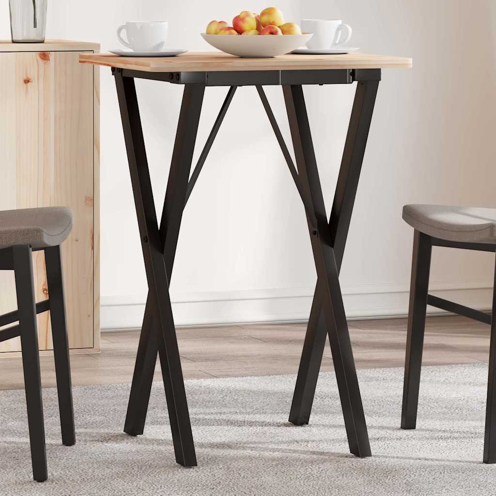 Esstisch-Gestell in X-Form 40x40x73 cm Stahl