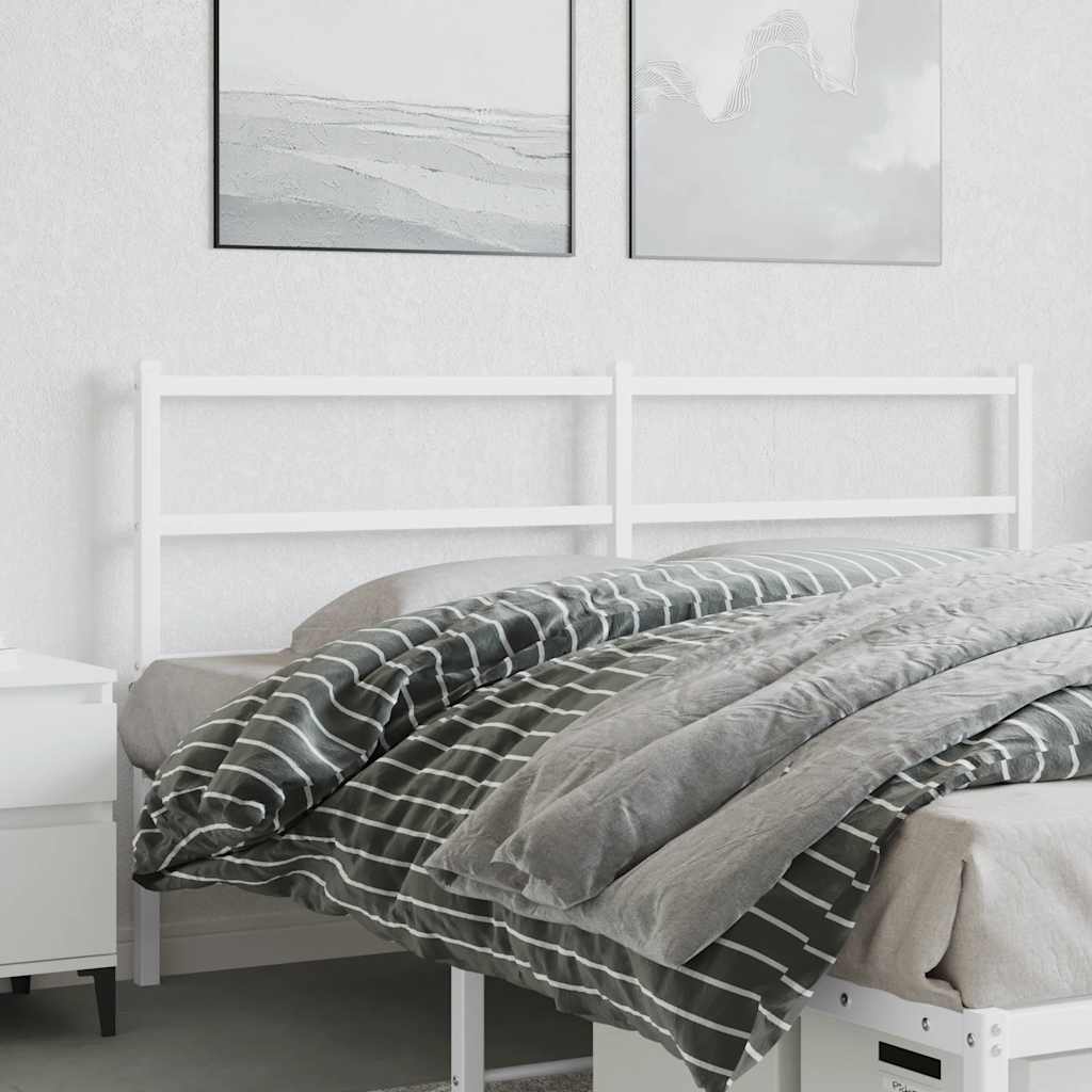 Ersatz-Kopfteil Metall Weiß 160 cm