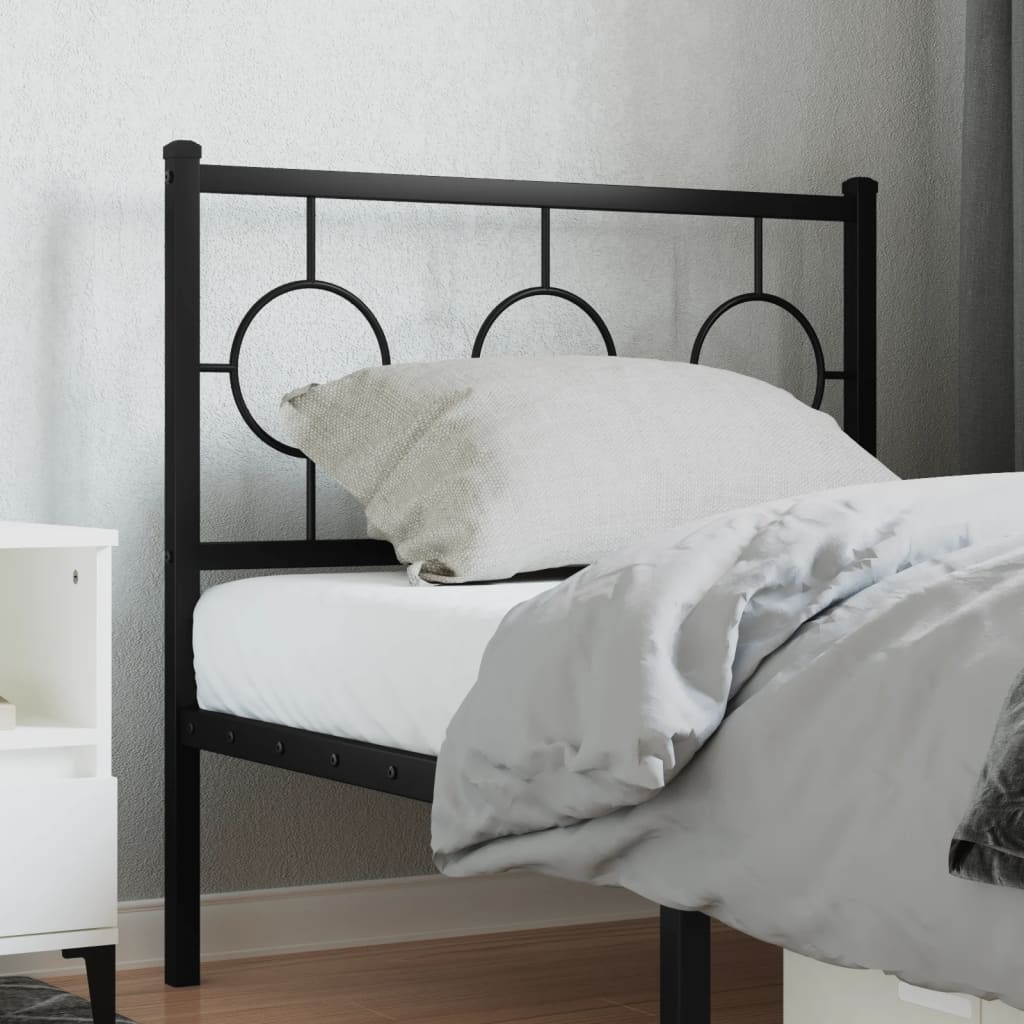Ersatz-Kopfteil Metall Schwarz 90 cm