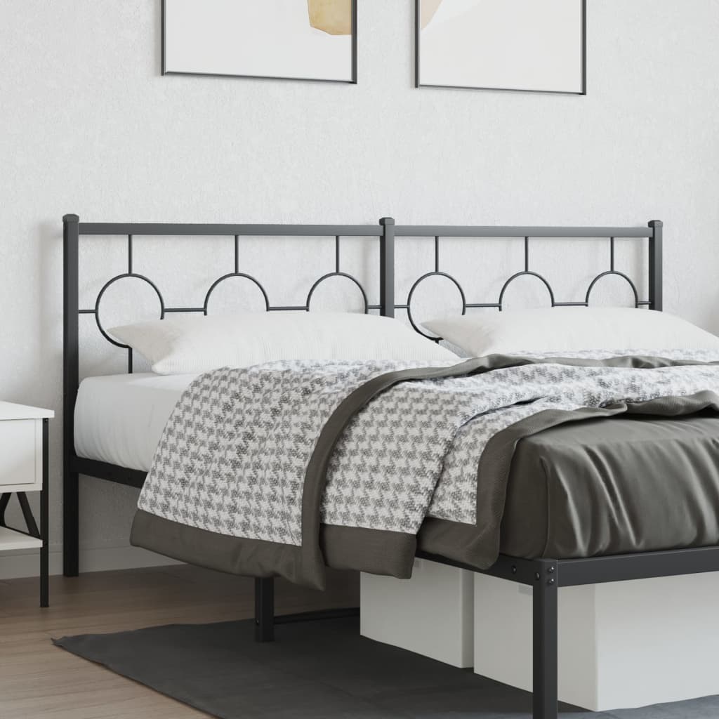 Ersatz-Kopfteil Metall Schwarz 180 cm