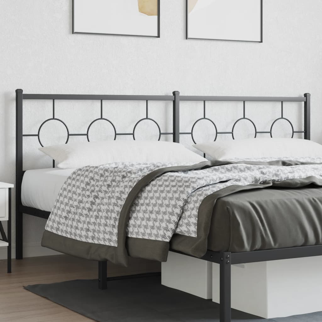 Ersatz-Kopfteil Metall Schwarz 193 cm