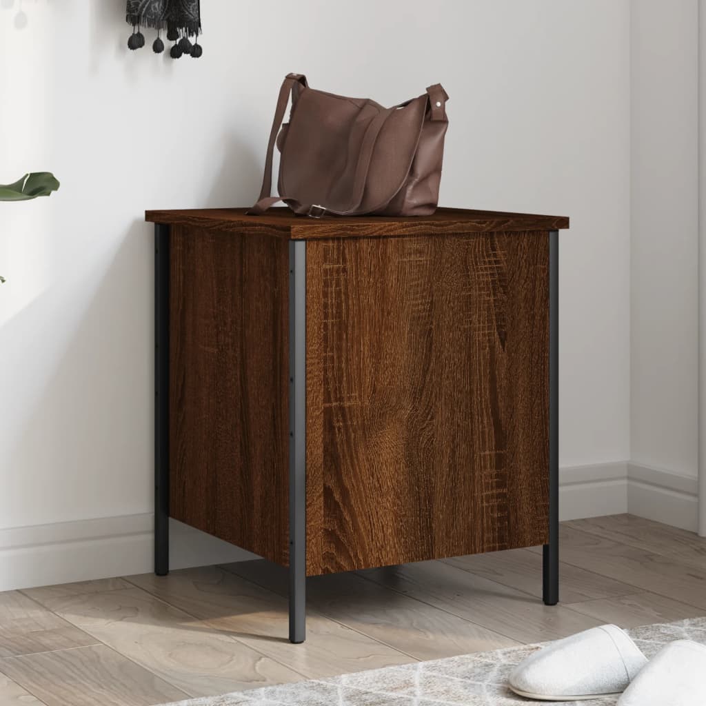 Sitzbank mit Stauraum Braun Eichen-Optik 40x42,5x50 cm Holzwerkstoff