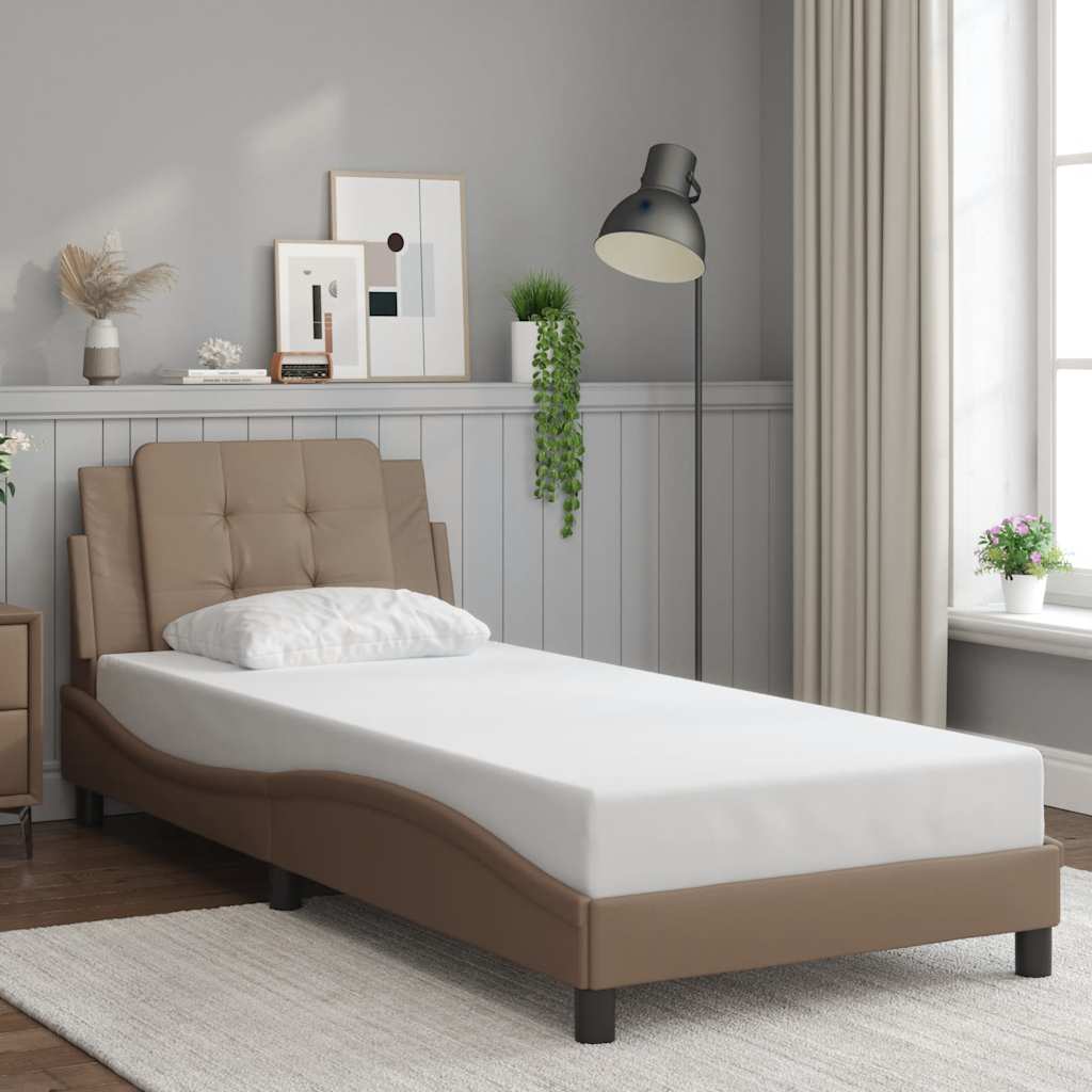 Bettgestell ohne Matratze "Zadar" Cappuccino-Braun 80x200 cm Kunstleder