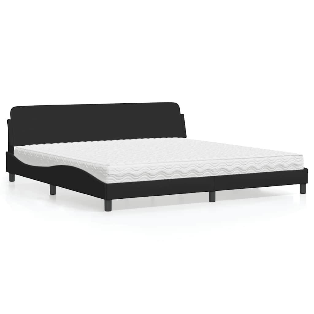 Bett mit Matratze "Dover" Schwarz 200x200 cm Stoff