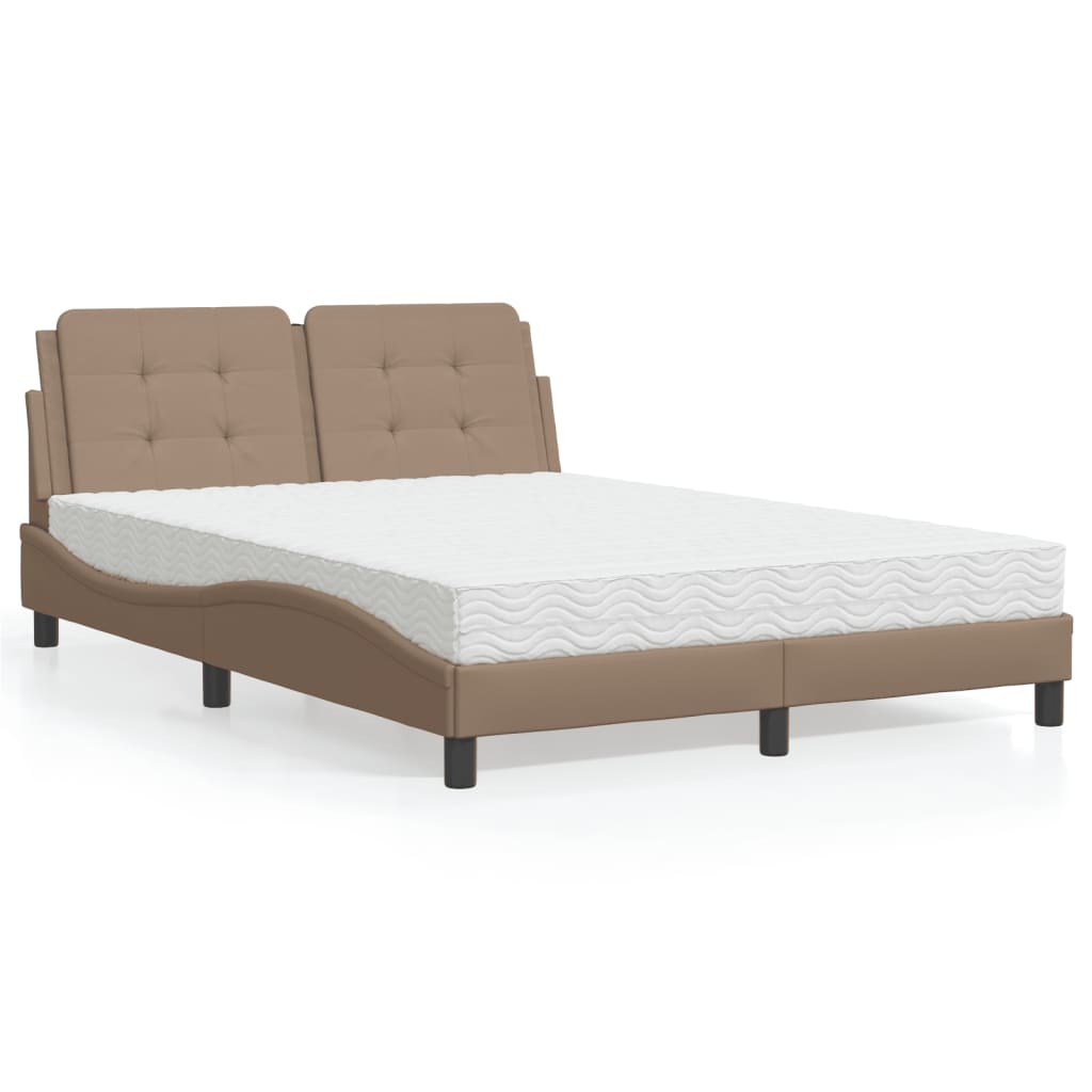 Bettgestell ohne Matratze "Zadar" Cappuccino-Braun 120x200 cm Kunstleder