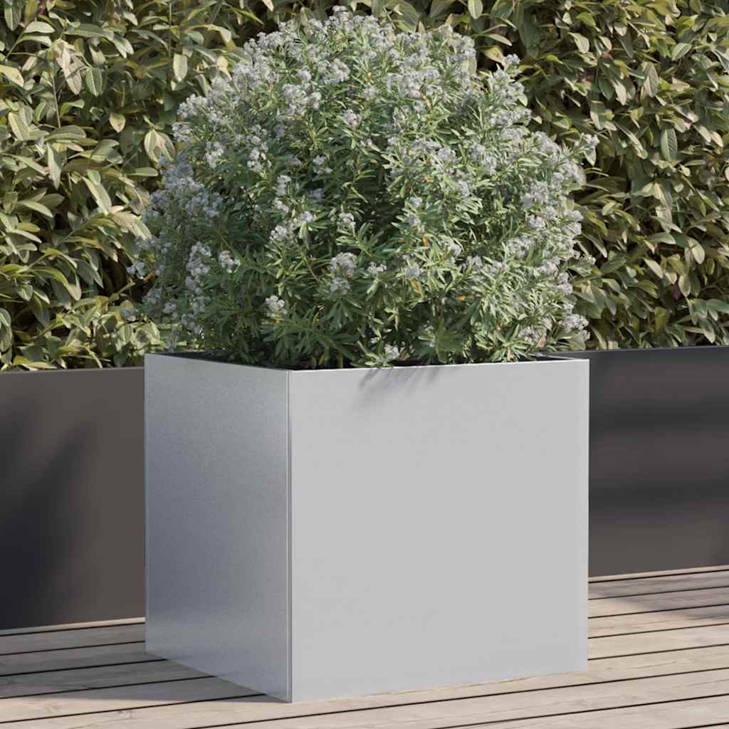 Pflanzkübel Silbern 42x40x39 cm Verzinkter Stahl