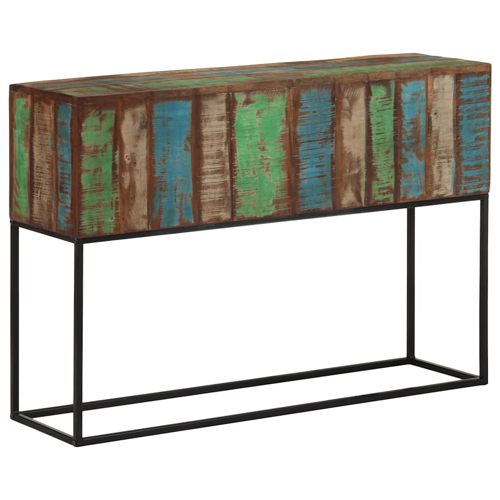 Konsolentisch 110x30x75 cm Altholz Massiv und Eisen
