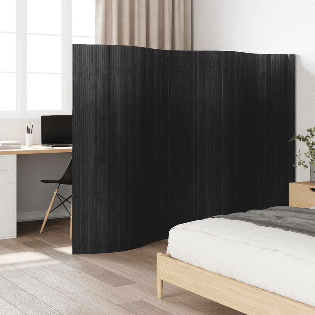 Paravent Grau Breite 400 cm Höhe 165 cm Bambus