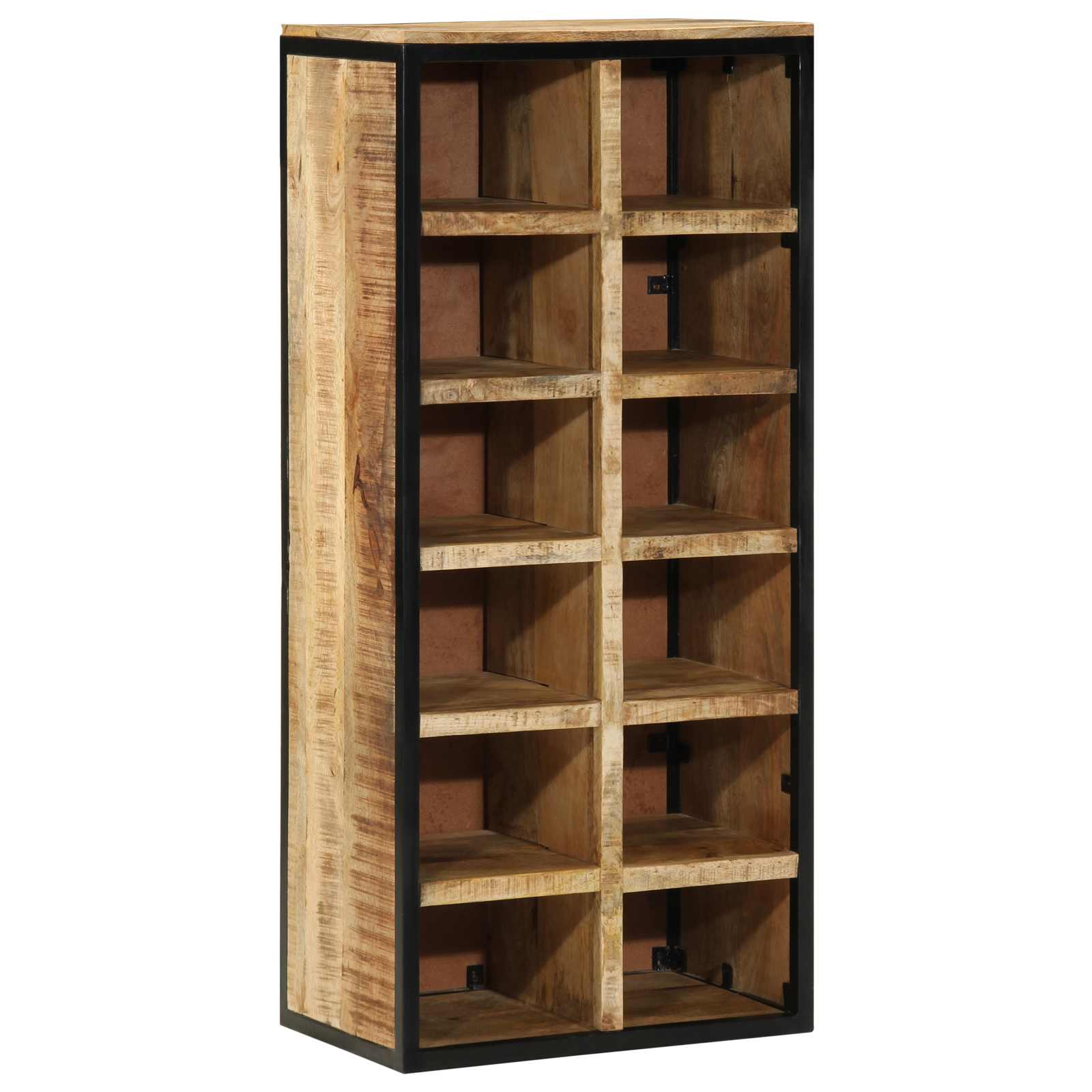 Schuhschrank 50 x 30 x 110 cm Massivholz Mango Braun
