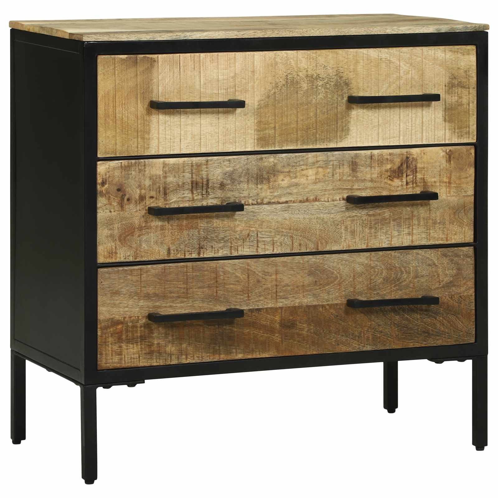 Sideboard mit Schubladen 70 x 35 x 70 cm Massivholz Mango
