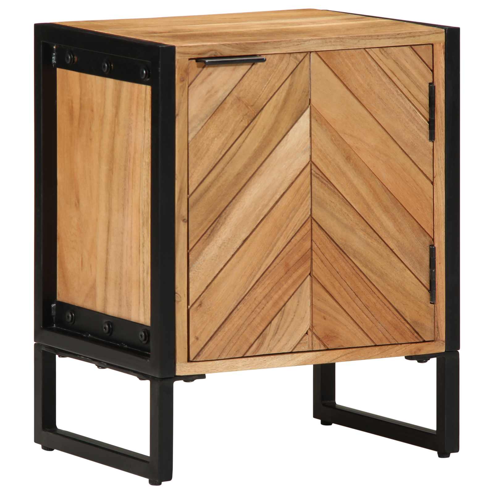 Nachttisch Braun 40 x 30 x 50 cm Massivholz Akazie