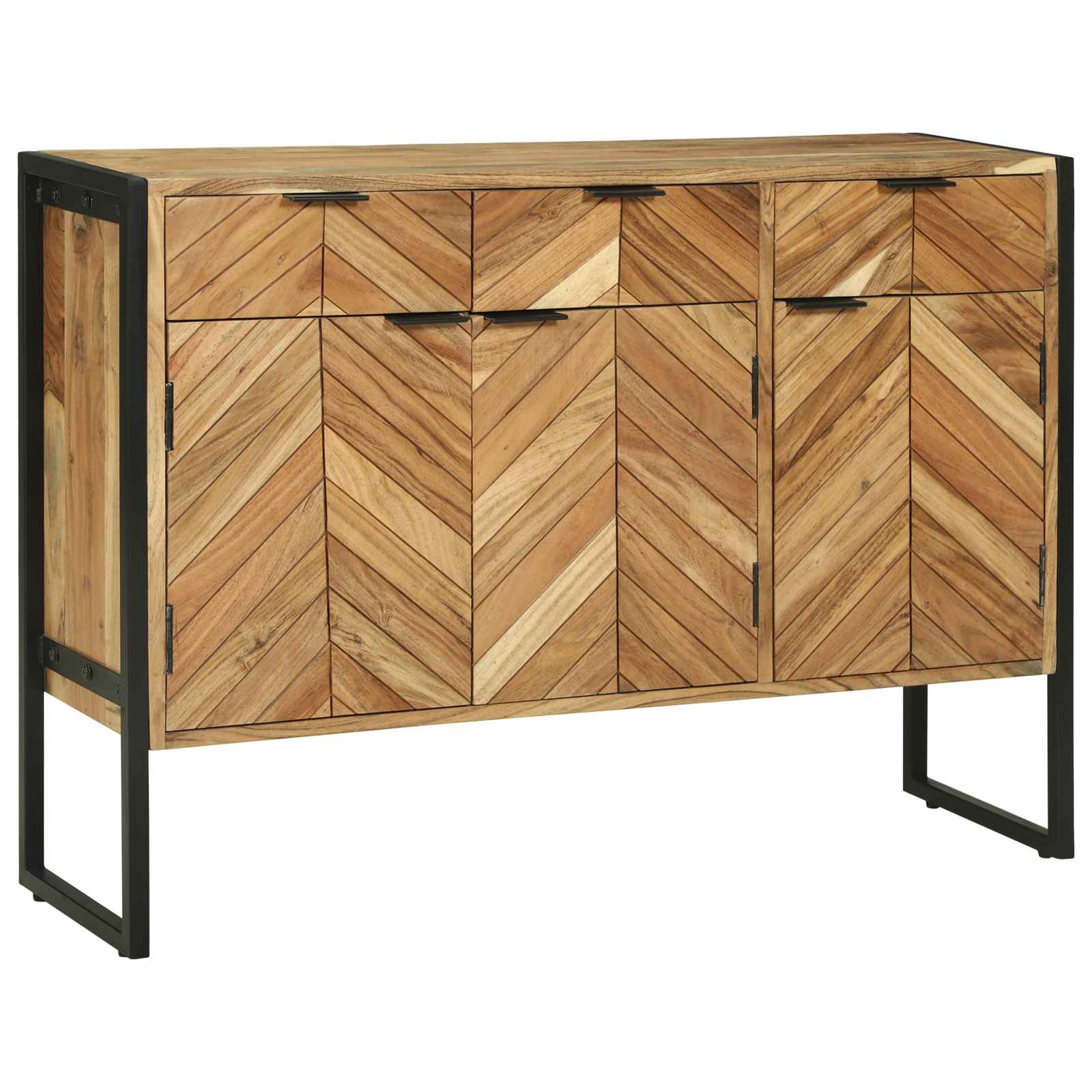 Sideboard 100 x 30 x 75 cm Massivholz Akazie