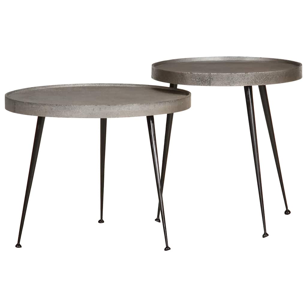 Couchtisch 2 Stk. Silbern Holzwerkstoff