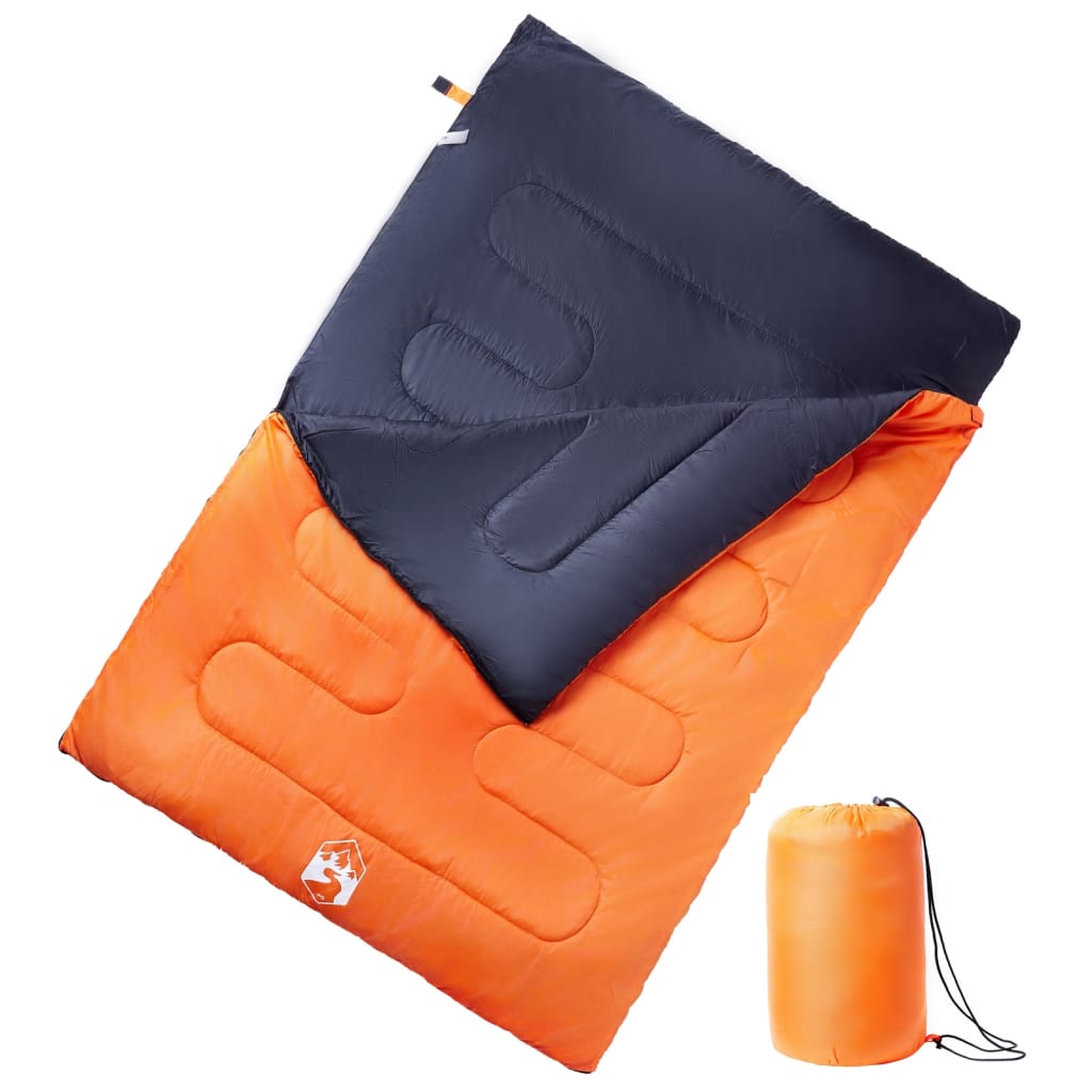 Doppelschlafsack mit Kissen Erwachsene Camping 3-4 Jahreszeiten