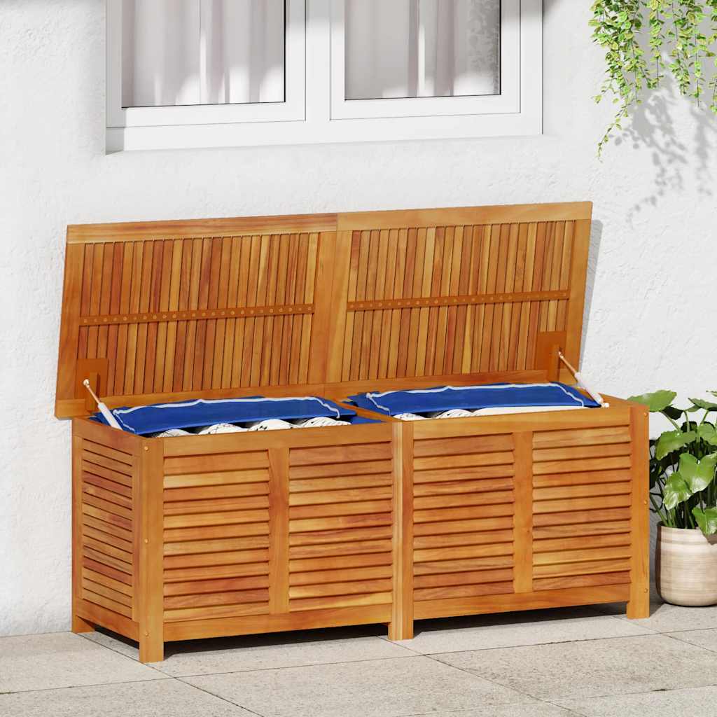 Gartenbox mit Lüftungsschlitzen 150x50x56 cm Massivholz Akazie