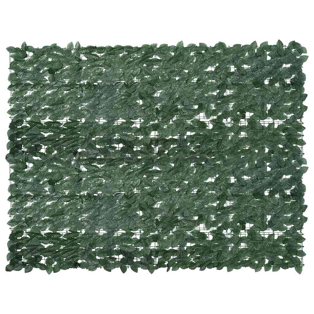 Balkon-Sichtschutz mit Dunkelgrünen Blättern 200x150 cm