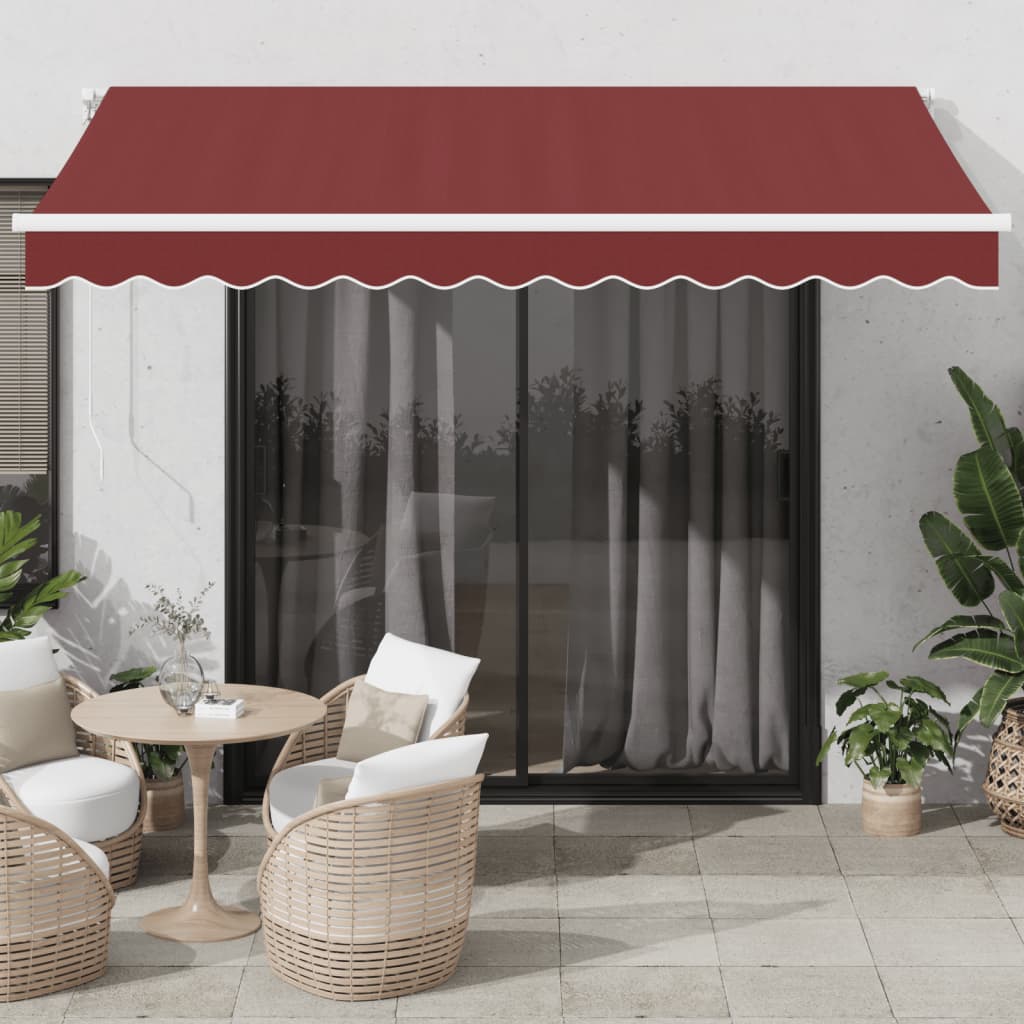 Markise Manuell Weinrot 350x250 cm