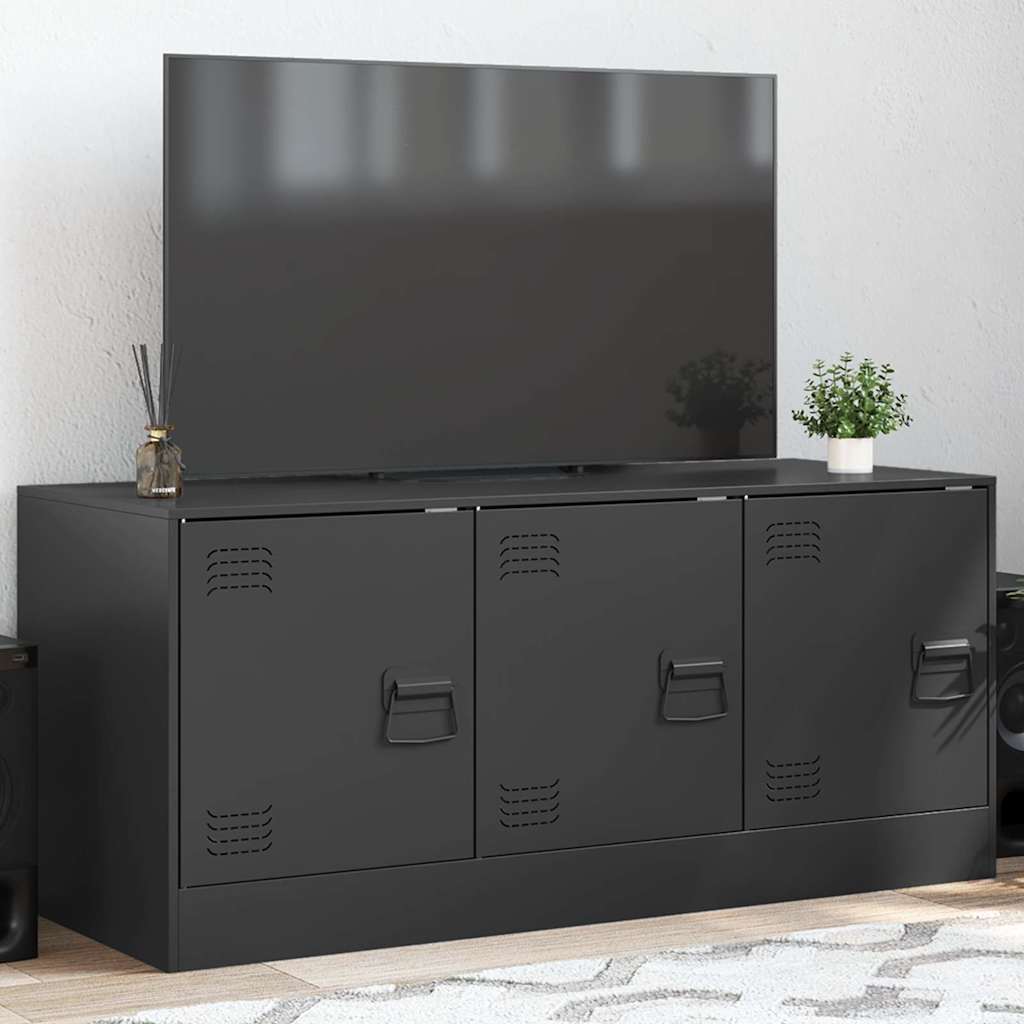 TV-Schrank Schwarz 99x39x44 cm Stahl