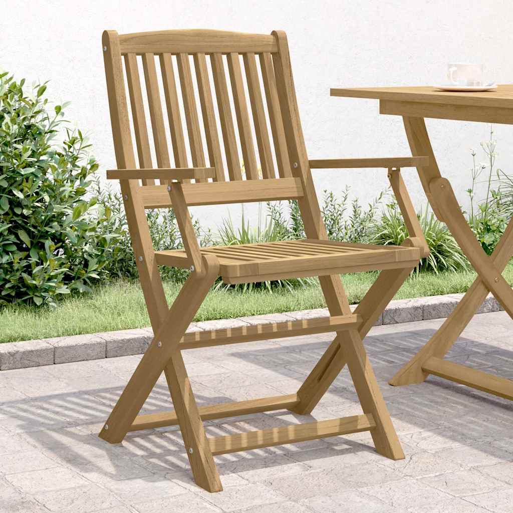 Klappstühle, 4 Stück, 57,5 x 54,5 x 90 cm, Massivholz Akazie