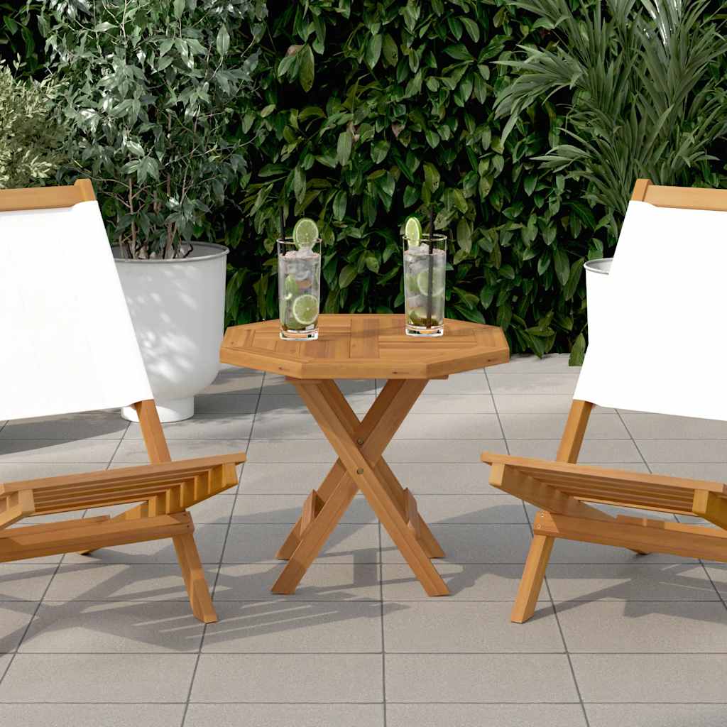 Tischplatte 50x50x2,5 cm Achteckig Massivholz Teak