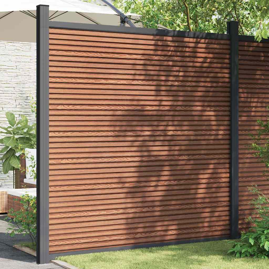 Zaunelement WPC Braun 180x186 cm