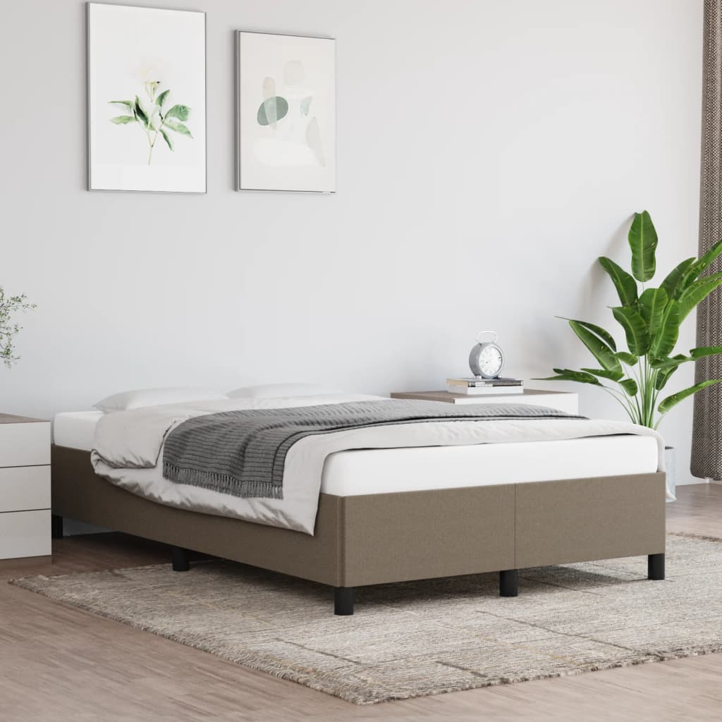 Bettgestell ohne Matratze Taupe 120x190 cm Stoff