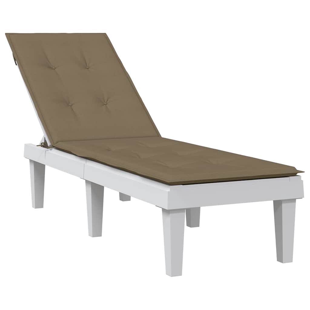 Liegestuhl-Auflage Melange Taupe (75+105) x 50 x 4 cm Stoff