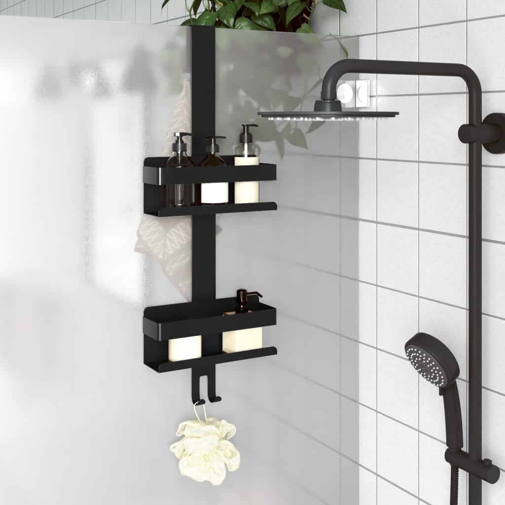 Duschcaddy Hängend Mattschwarz Gebürsteter Edelstahl 304